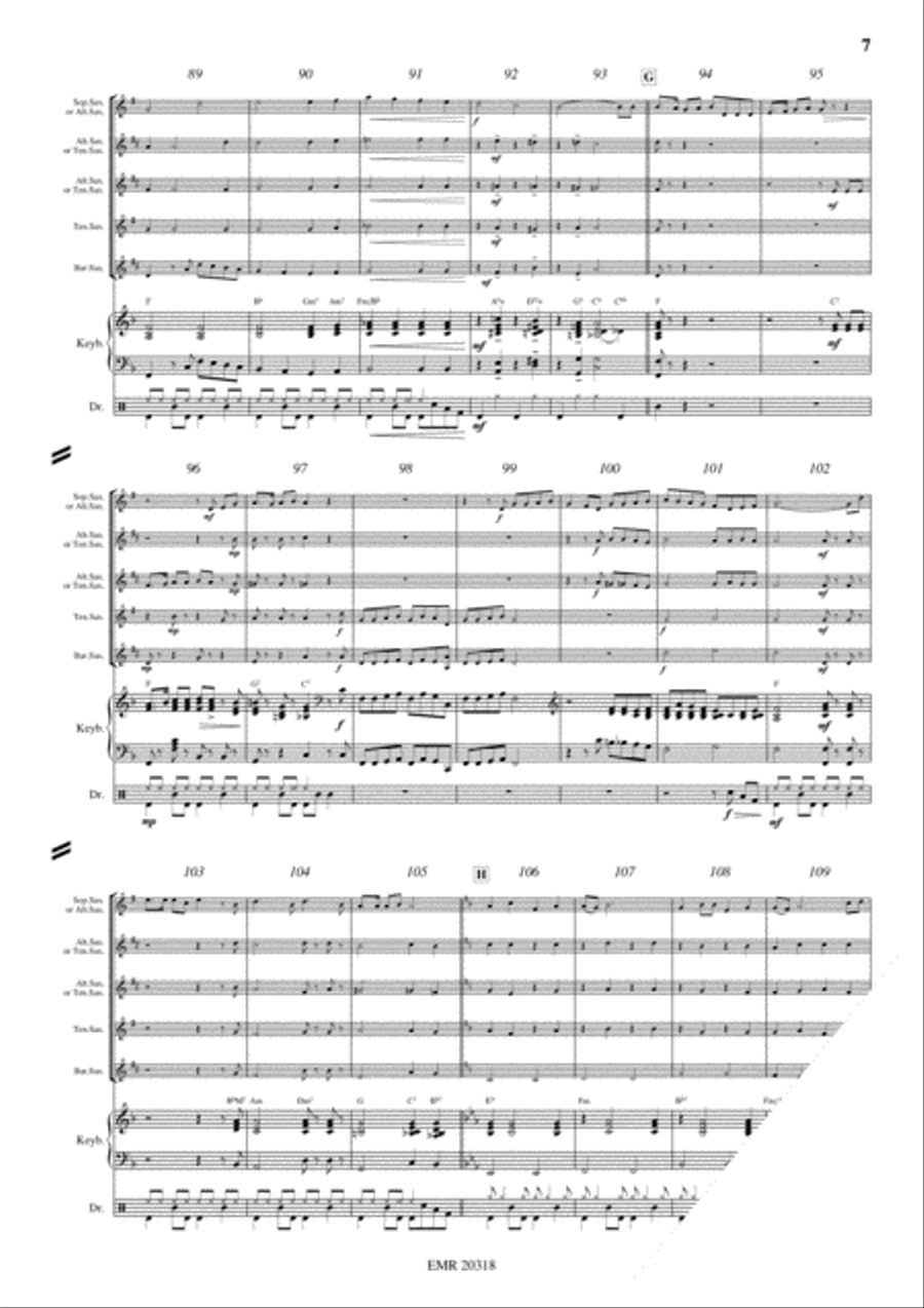 Pop Folk Suite Pop Folk Suite Saxophone Quintet scores gallery preview page 7