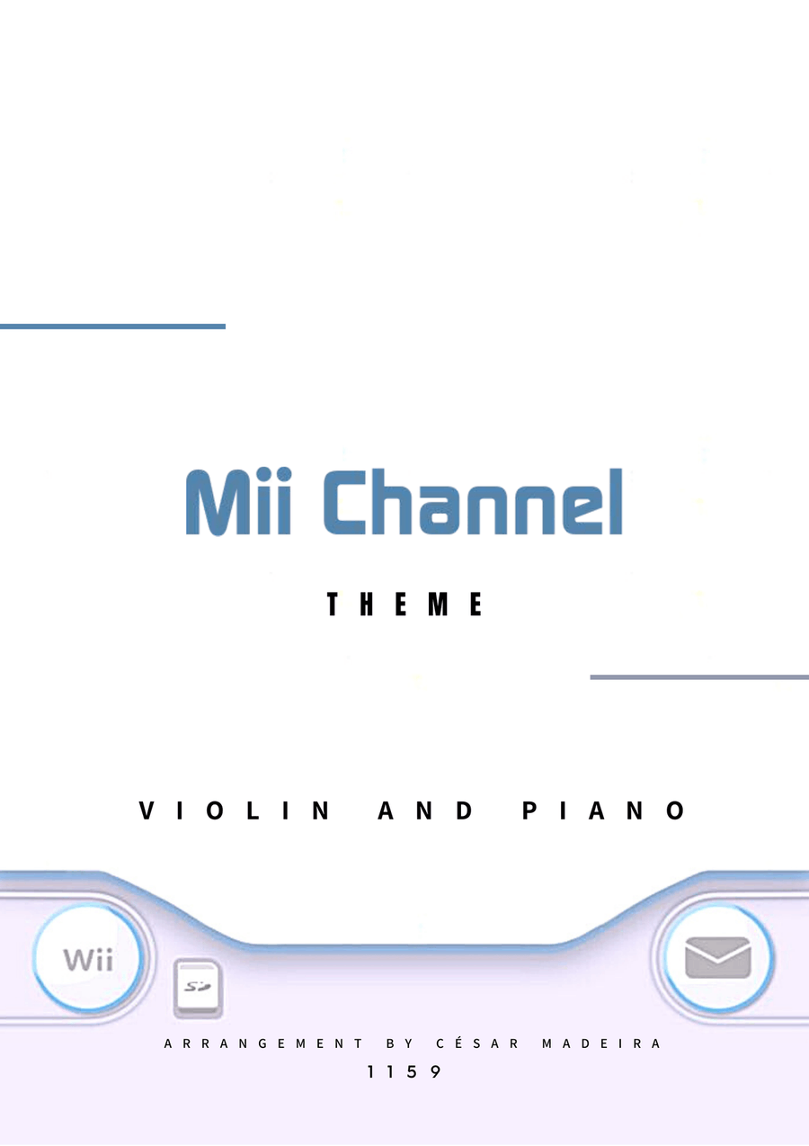 Mii Channel Theme Violin Solo scores gallery preview page 1