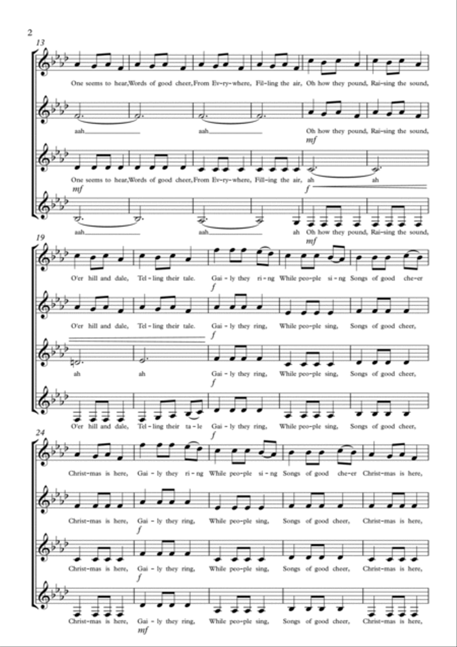 Carol Of The Bells SSAA scores gallery preview page 2