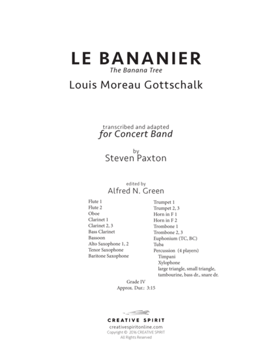 BANANIER (LE) for concert band image number null