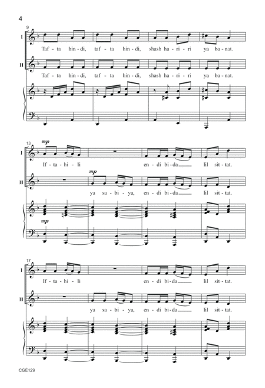 Tafta Hindi (Two-part) 2-Part scores gallery preview page 5