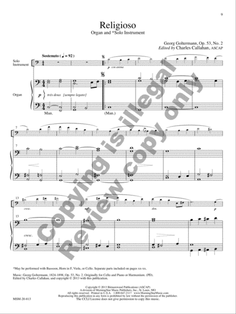 Organ Plus! Five Pieces for Organ + 1 or 2 Instruments, Volume 4 image number null