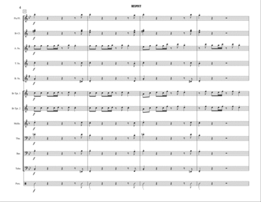 Respect Respect Marching Band scores gallery preview page 4