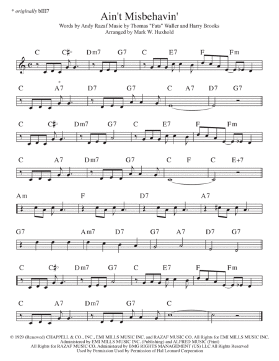 Ain't Misbehavin' Piano scores gallery preview page 2