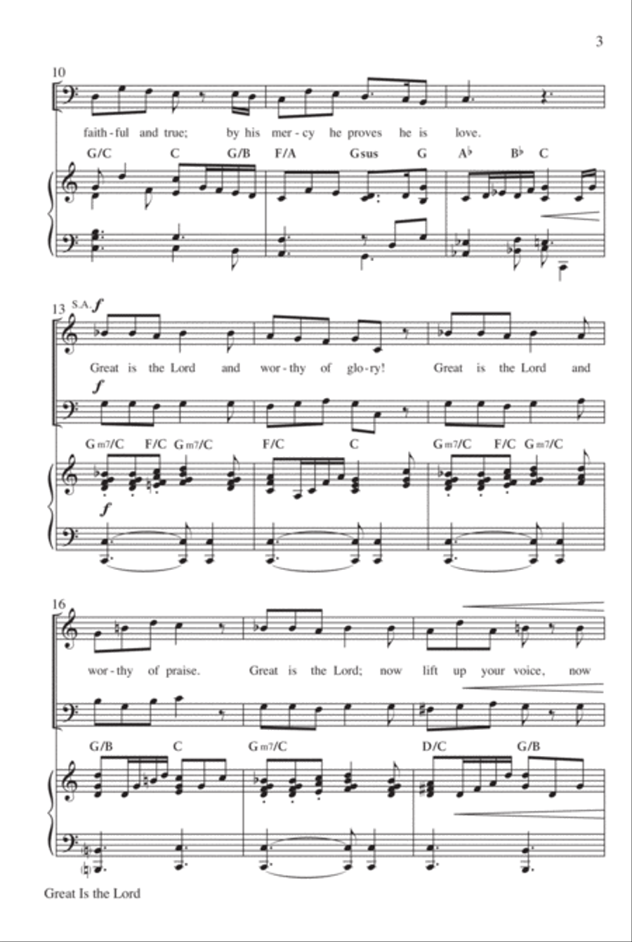 Great Is the Lord Great Is the Lord 4-Part scores gallery preview page 3