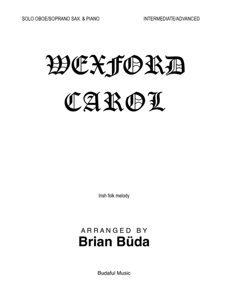Wexford Carol - Oboe/Soprano Sax. solo image number null