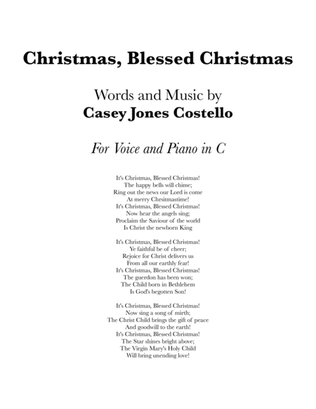 Book cover for Christmas, Blessed Christmas (Voice and Piano)