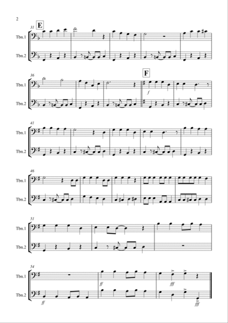 Old MacDonald for Trombone Duet Trombone Duet scores gallery preview page 2