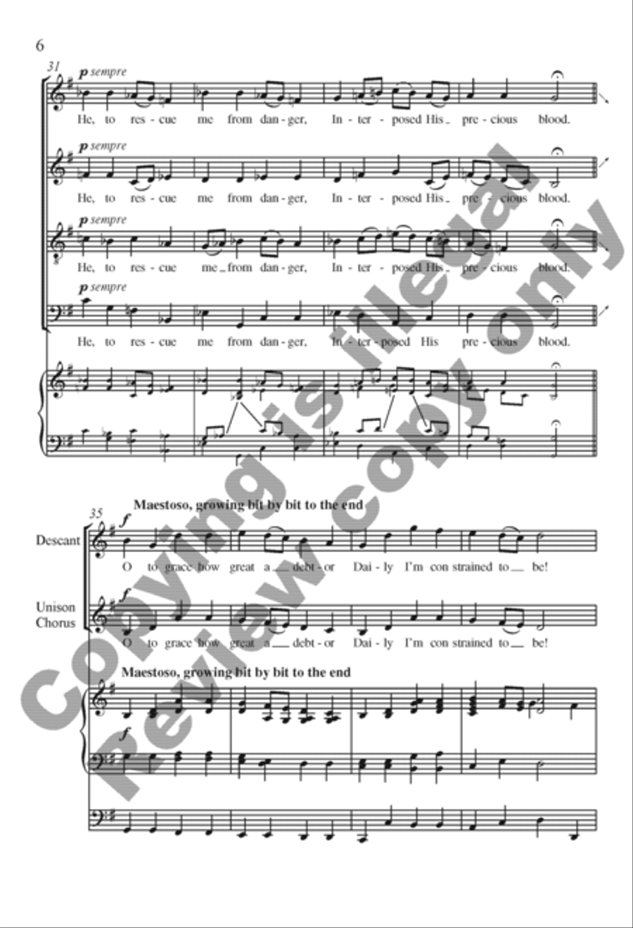 Come, Thou Fount of every blessing 4-Part scores gallery preview page 11