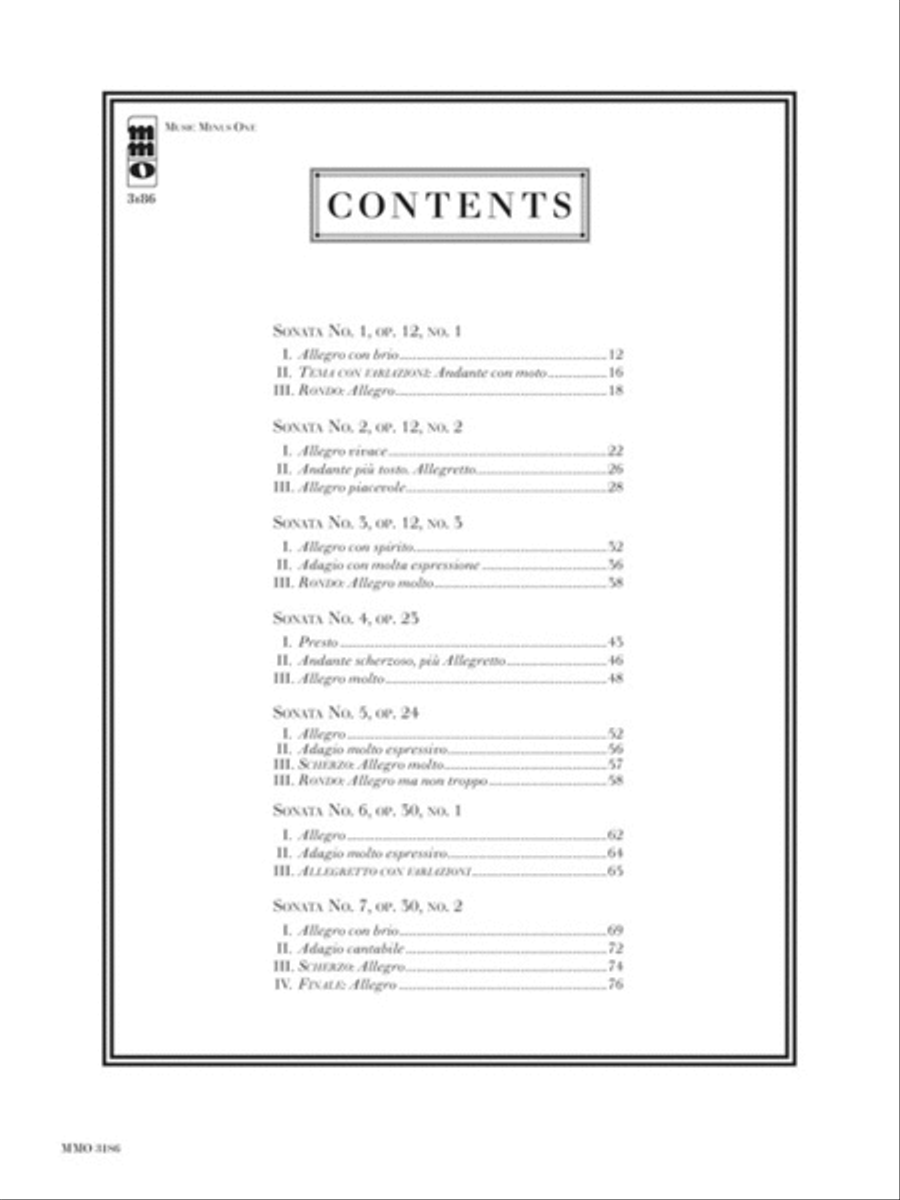 Beethoven - Complete Sonatas for Violin & Piano Violin Solo scores gallery preview page 2