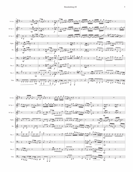 Brandenburg Concerto III - First Movement - arr. for 9 brass image number null