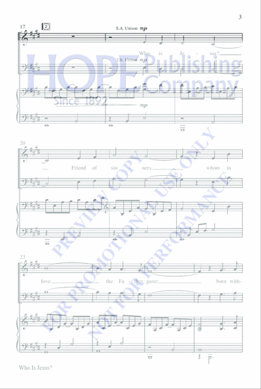 Who Is Jesus? 4-Part scores gallery preview page 7