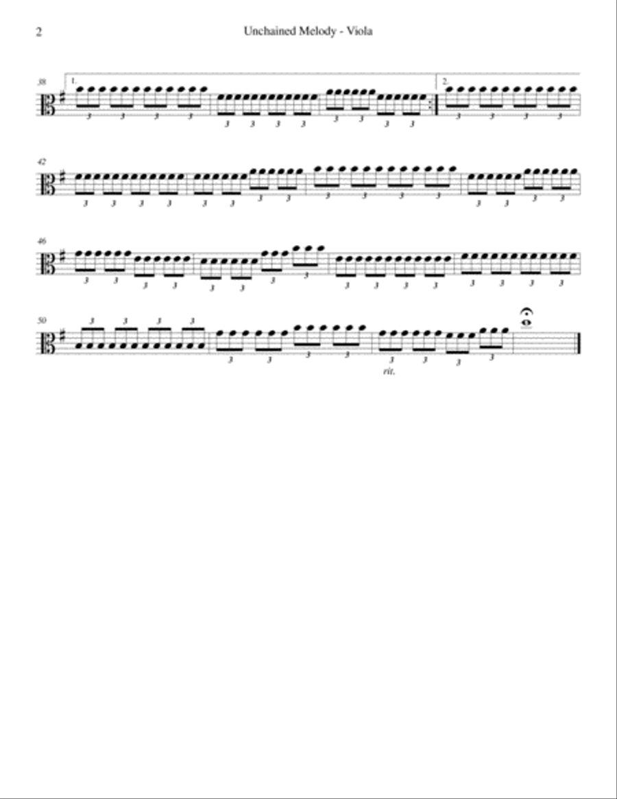 Unchained Melody String Quartet scores gallery preview page 4