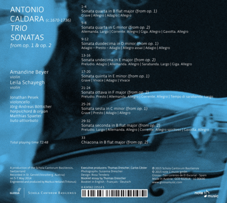 Antonio Caldara: Trio Sonatas