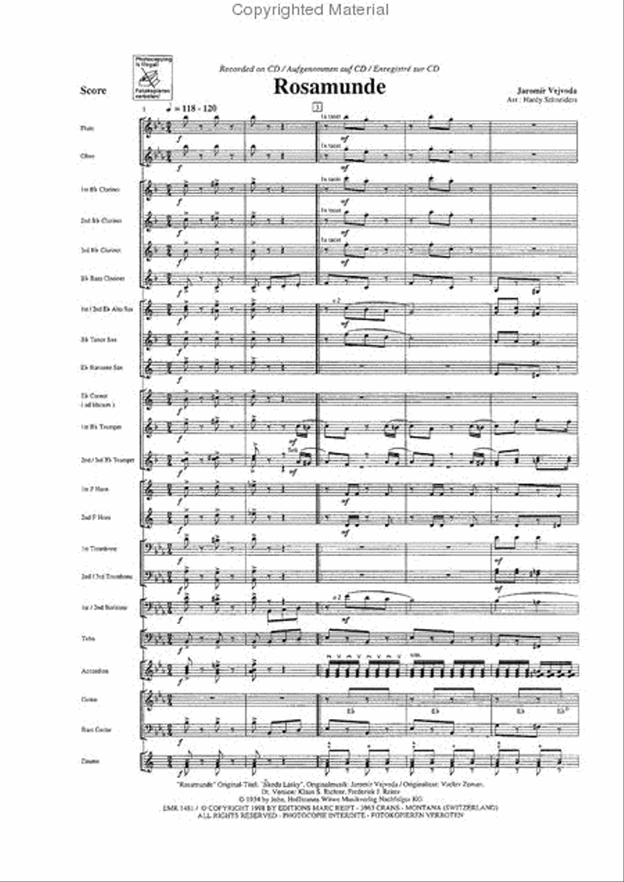 Rosamunde Concert Band scores gallery preview page 3