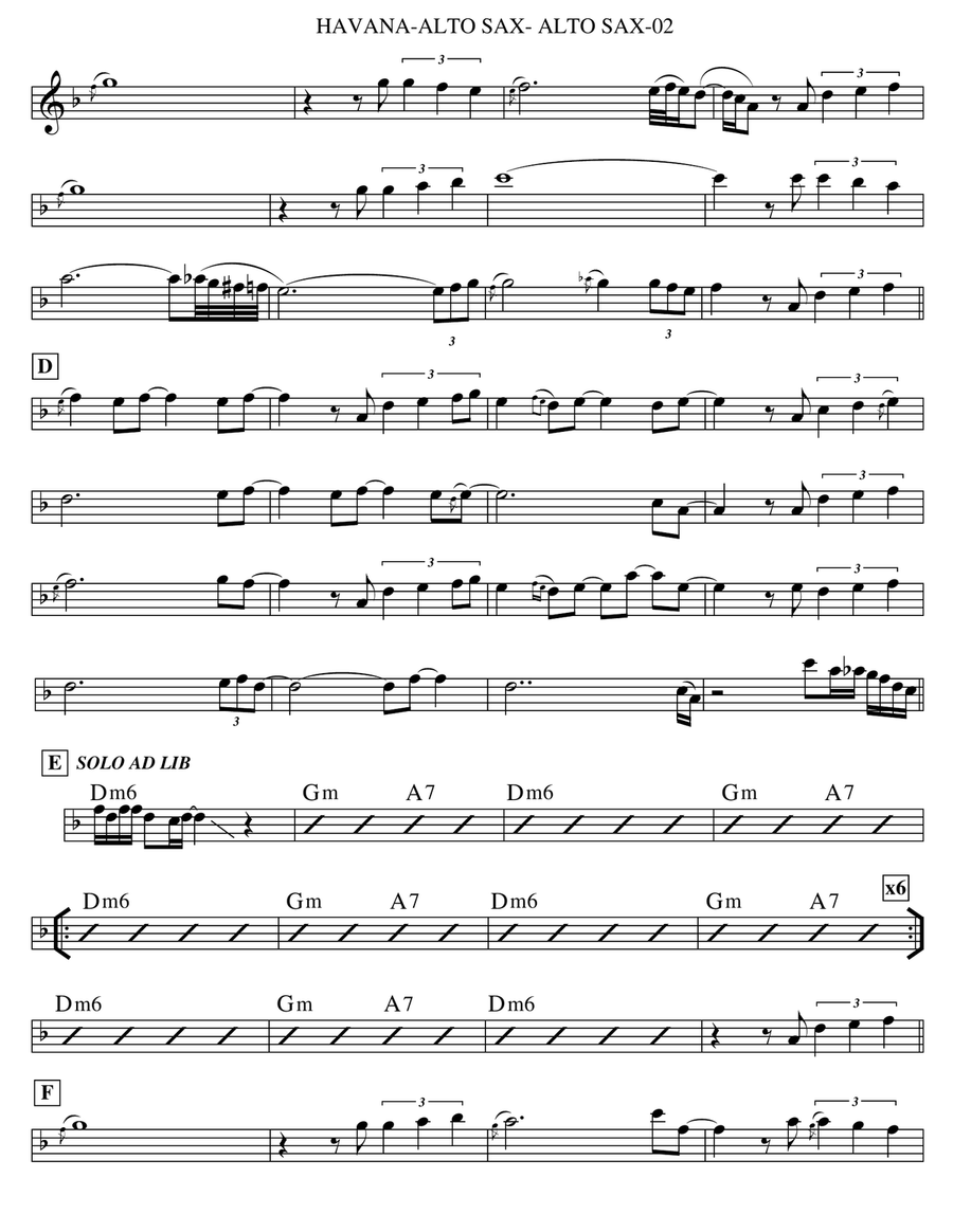 Havana Tenor Saxophone scores gallery preview page 2