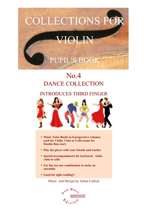 Dance Collection Violin Pupil Book Volume 4 from Collections for Violin introducing the third finger