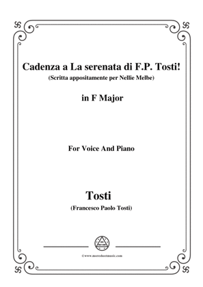 Book cover for Tosti-Cadenza a La serenata(Scritta appositamente per Nellie Melbe) in F Major,for Voice and Piano