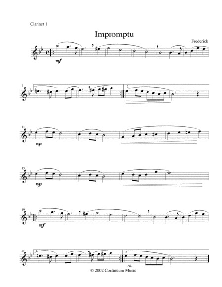 Impromptu (Clarinet Trio) image number null