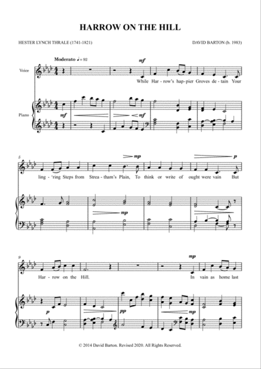 Harrow on the Hill Voice scores gallery preview page 3