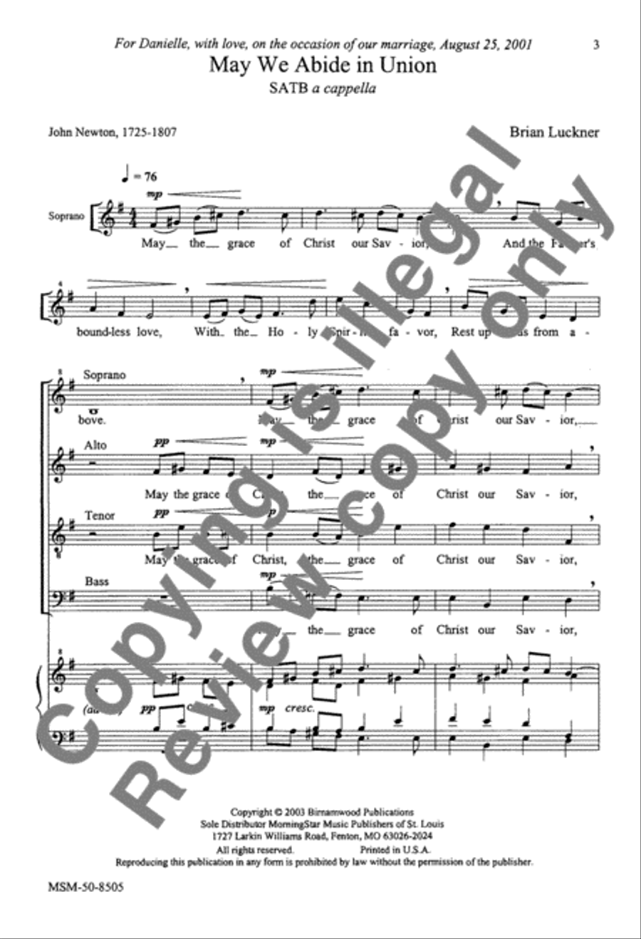 May We Abide in Union 4-Part scores gallery preview page 2
