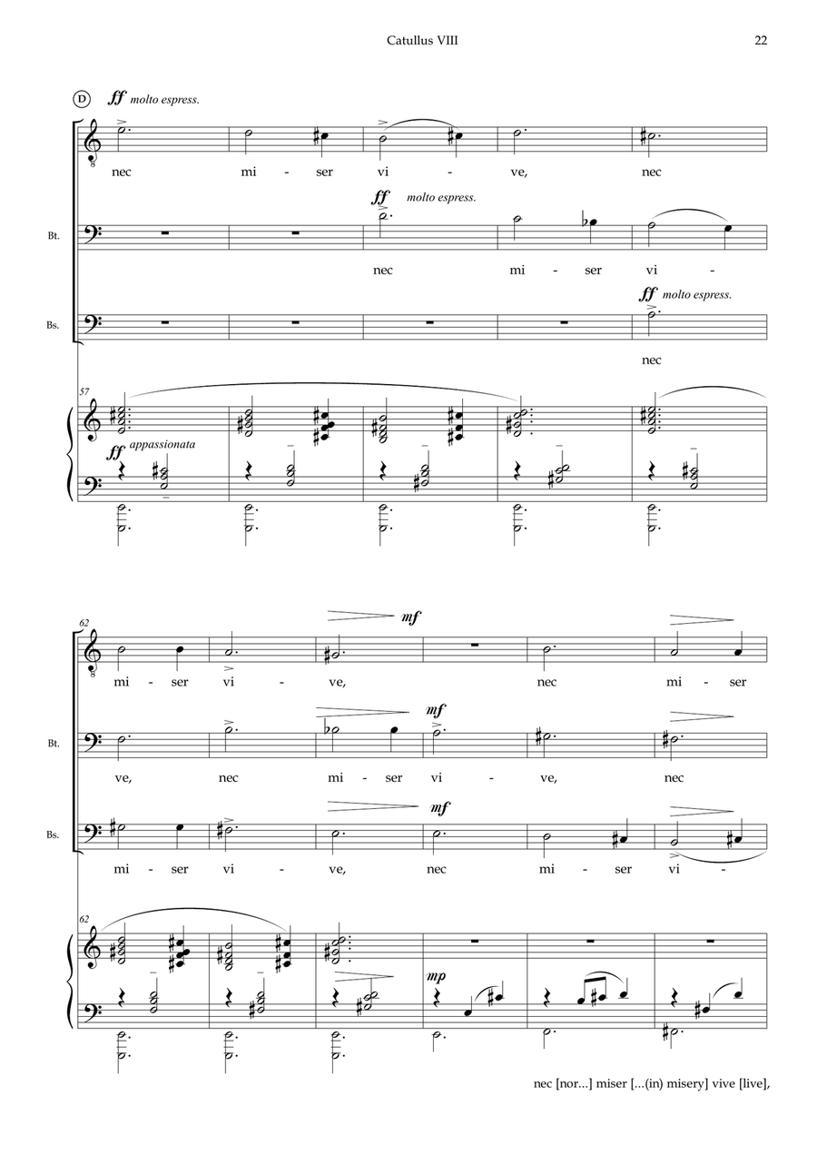 Nec Quae Fugit Sectare, from trio cantata 'Catullus VIII' 3-Part scores gallery preview page 6