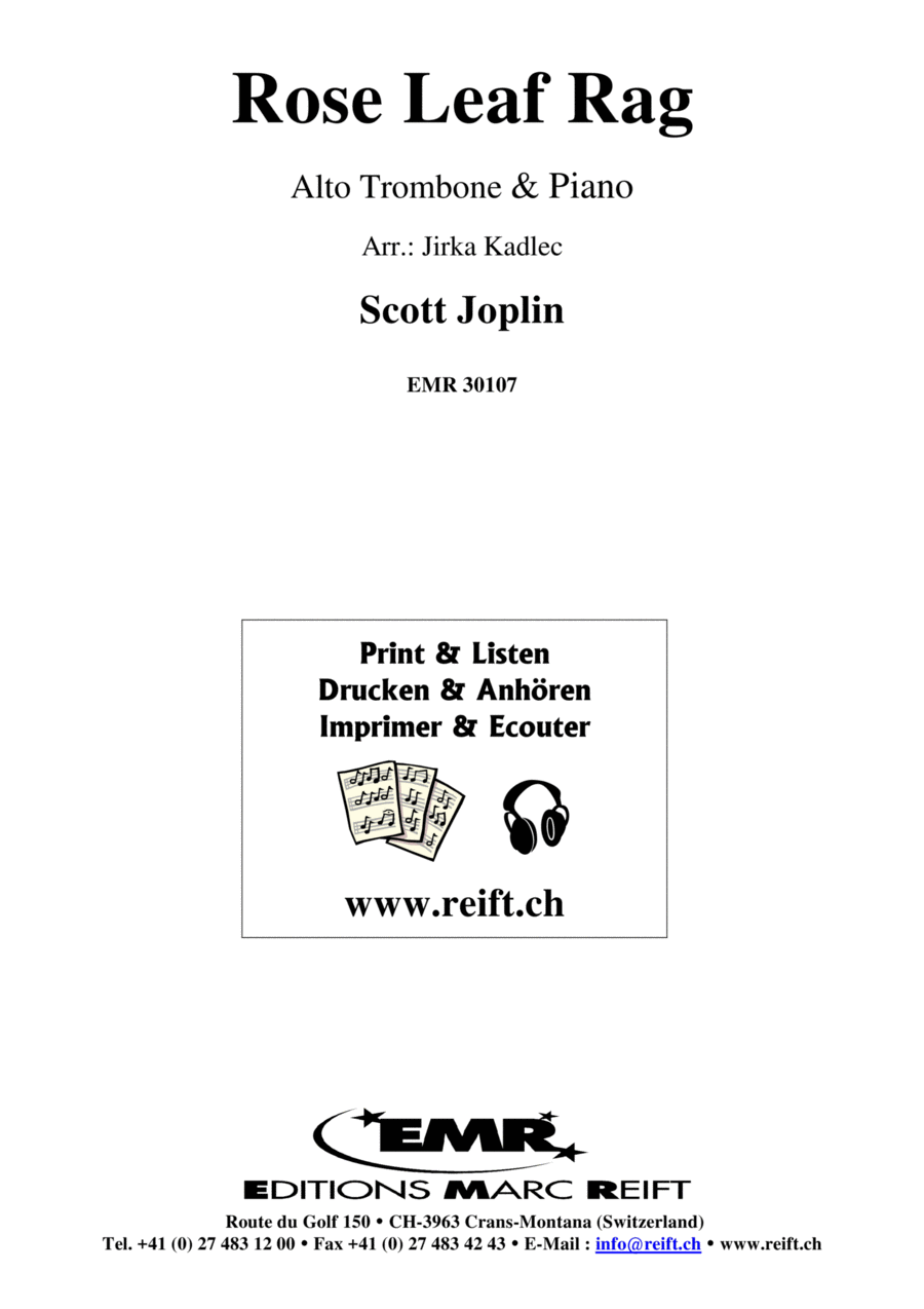 Rose Leaf Rag Piano Accompaniment scores gallery preview page 1