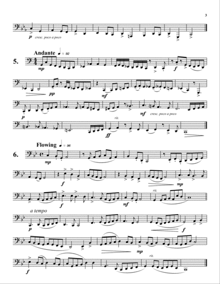 Twenty Etudes for Tuba Tuba scores gallery preview page 3
