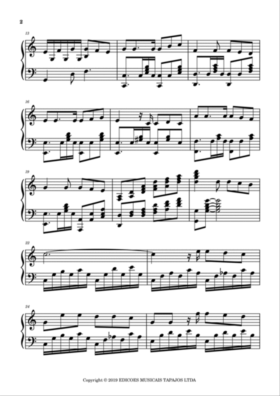 Natal Todo Dia (inclusao) Eu Adoro A Noite De Nata Piano Solo scores gallery preview page 2