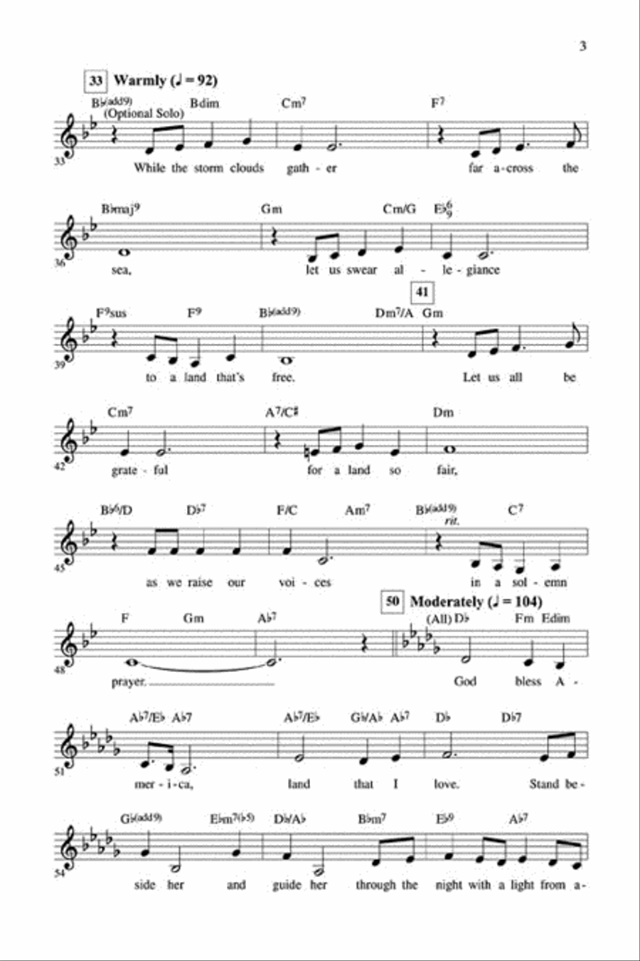 God Bless America® (Patriotic Collection) Choir scores gallery preview page 3