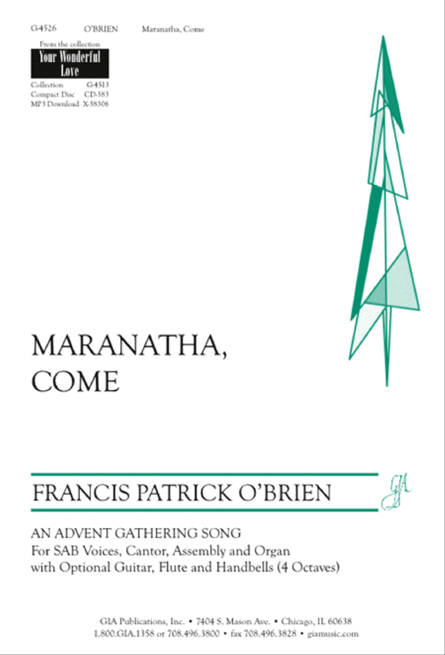 Maranatha, Come - Instrument edition