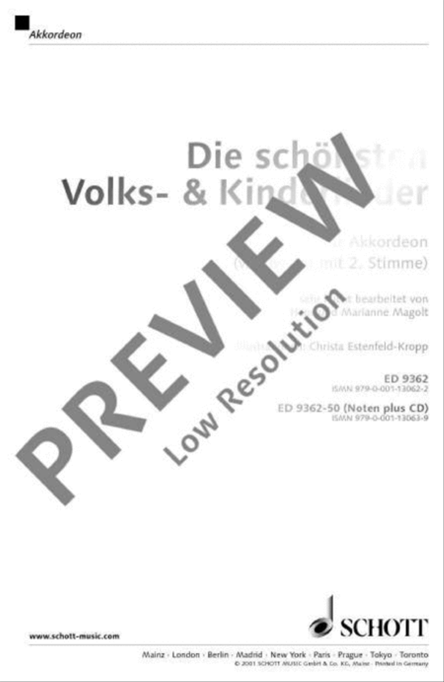 Die schönsten Volks- und Kinderlieder Accordion scores gallery preview page 2