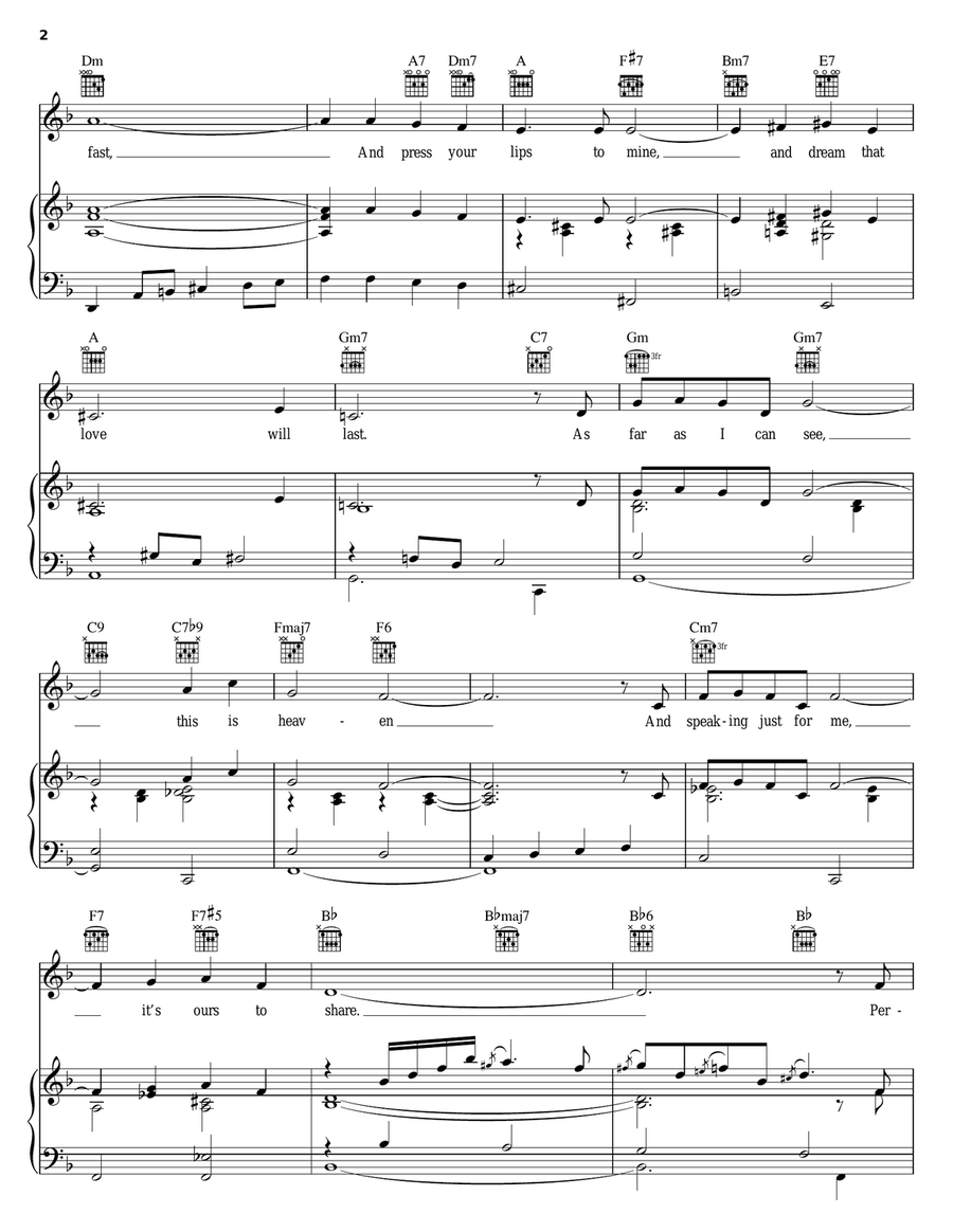 It's Not For Me To Say Piano, Vocal, Guitar scores gallery preview page 2