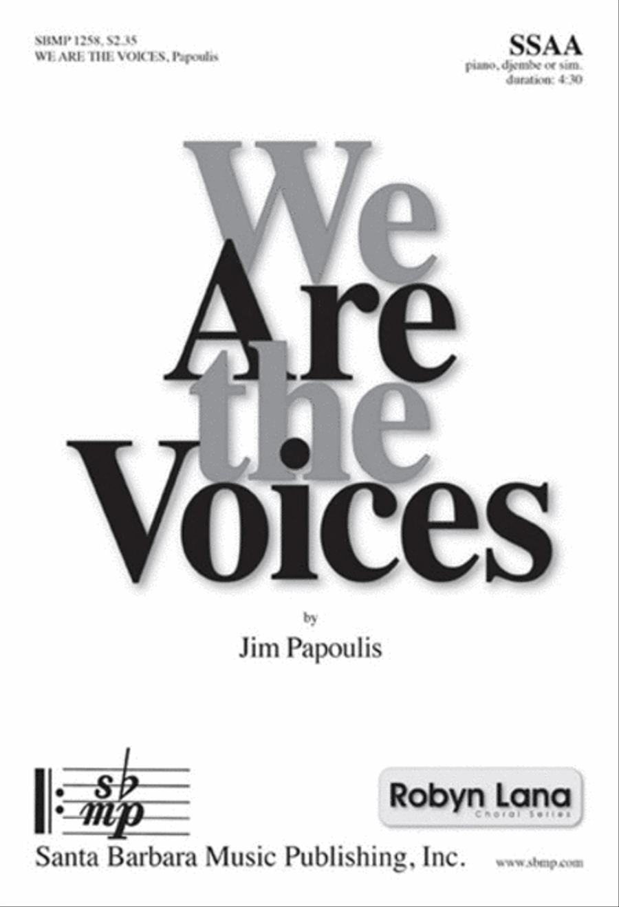 We Are the Voices We Are the Voices SSAA scores gallery preview page 1