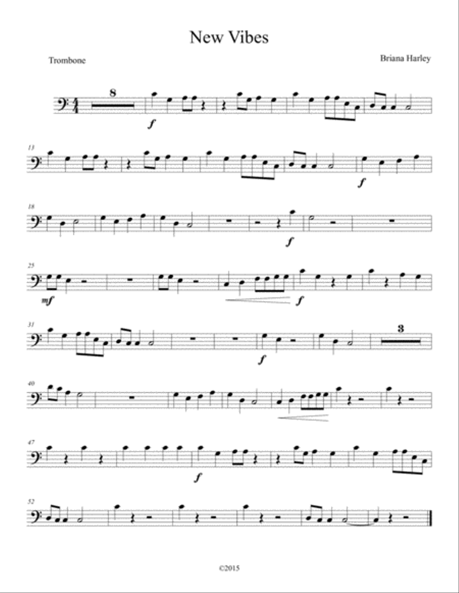 New Vibes - Trombone Concert Band scores gallery preview page 1