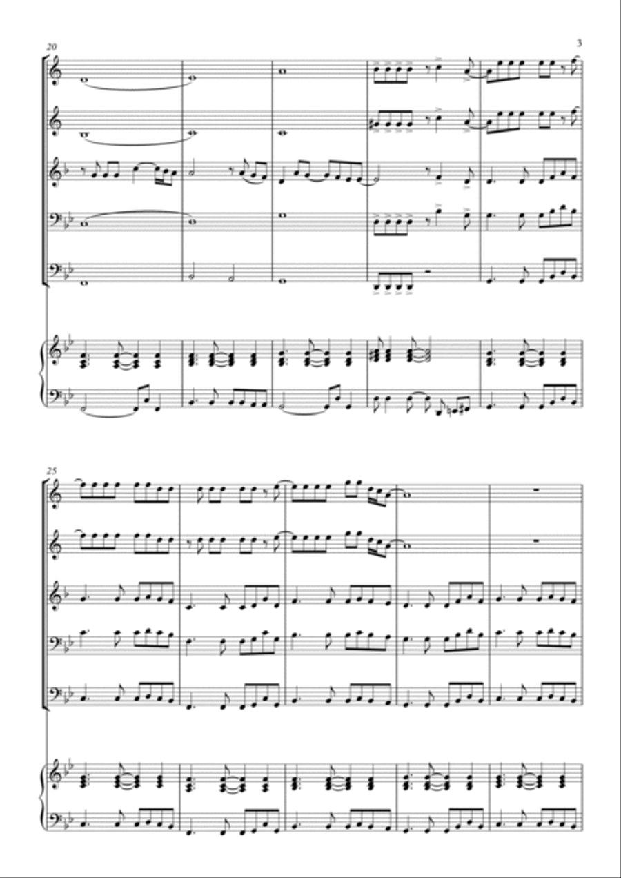 Flowers Brass Quintet scores gallery preview page 3