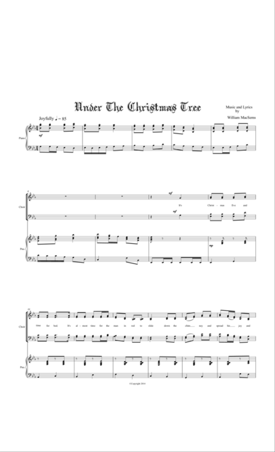 Under The Christmas Tree Small Ensemble scores gallery preview page 1