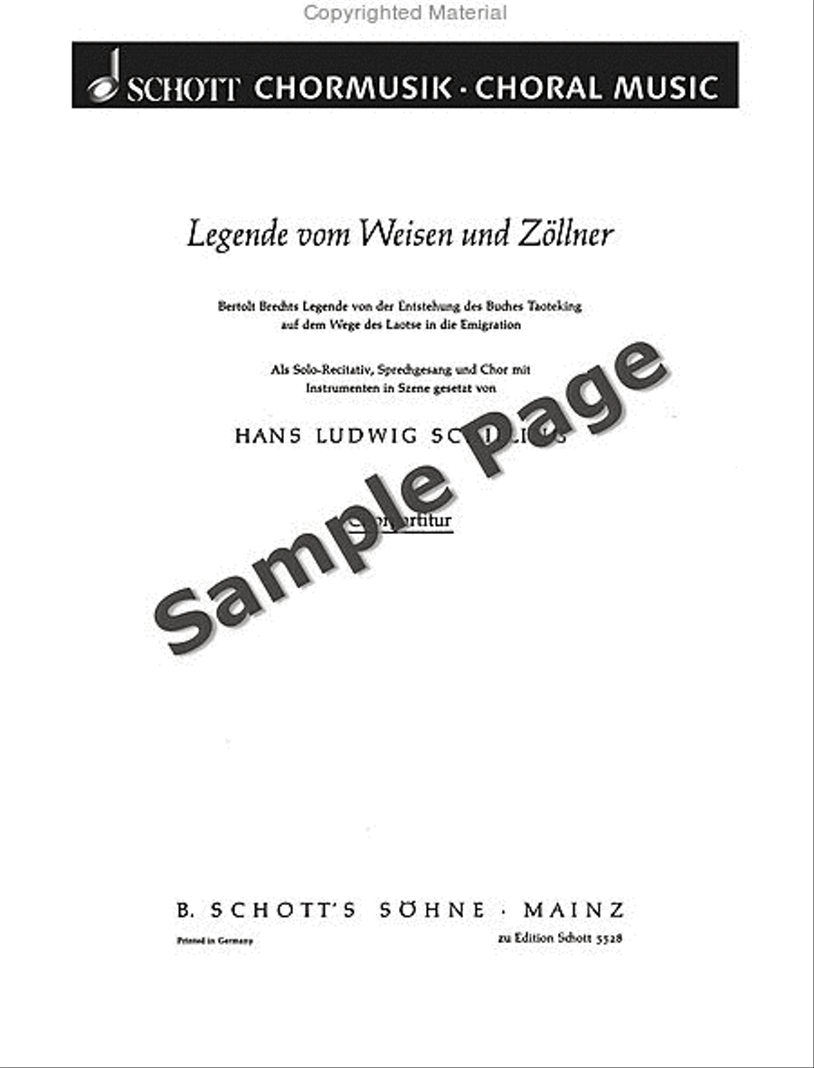 Legende Vom Weisen Choral Score 4-Part scores gallery preview page 2