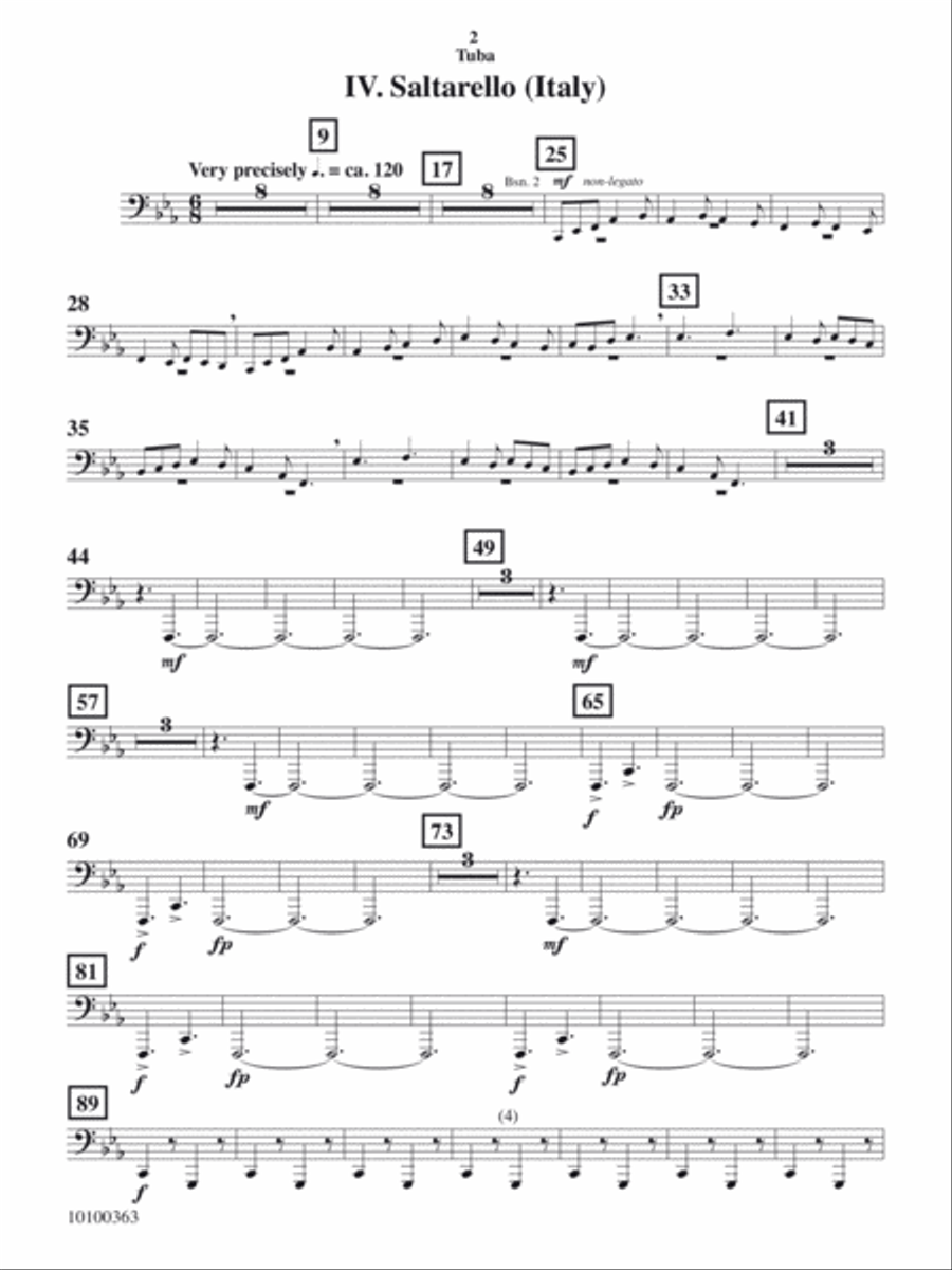 Courtly Airs and Dances - Tuba Concert Band scores gallery preview page 2