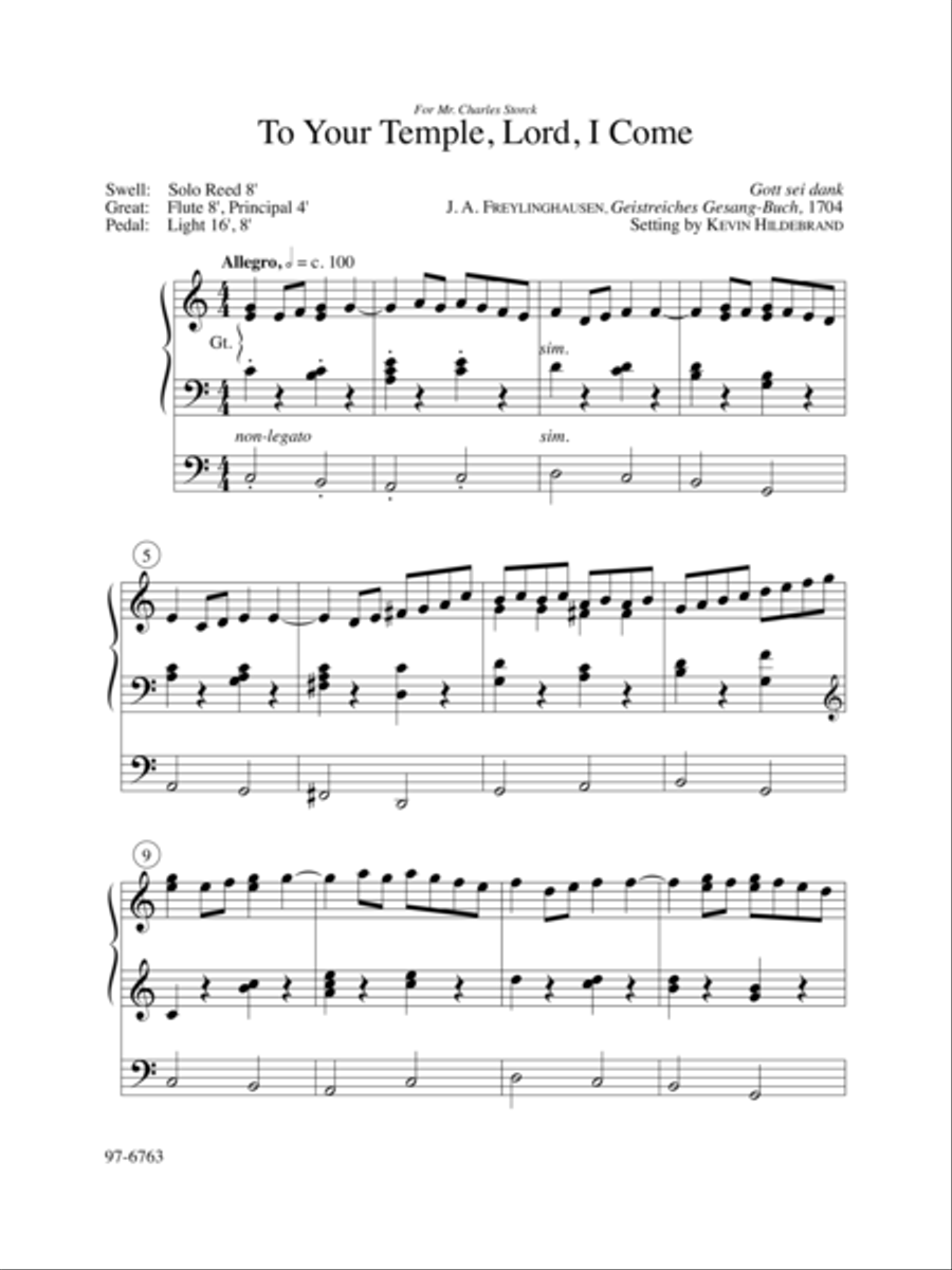 Six Hymn Improvisations, Set 1