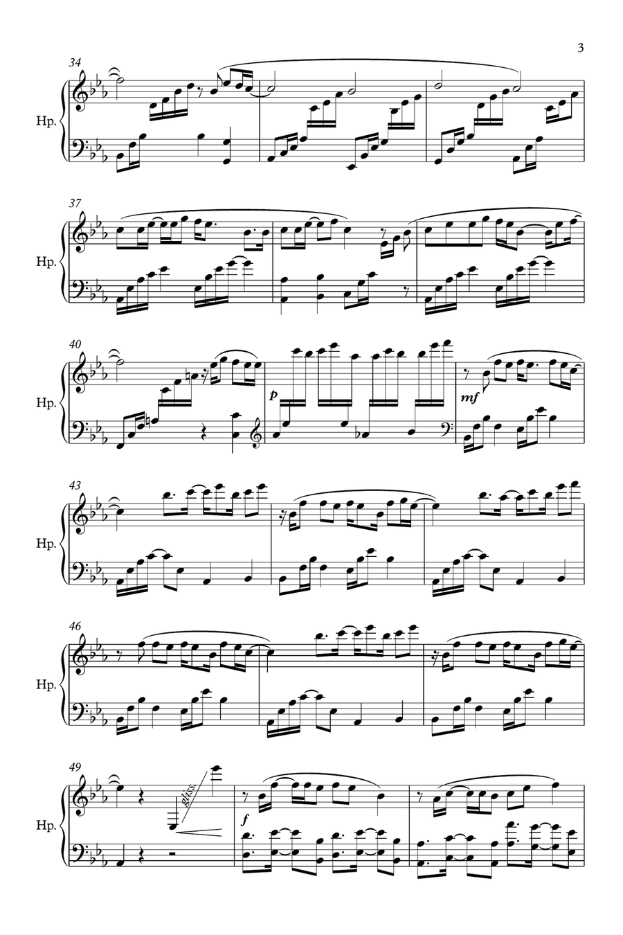 Fireflies Harp scores gallery preview page 3