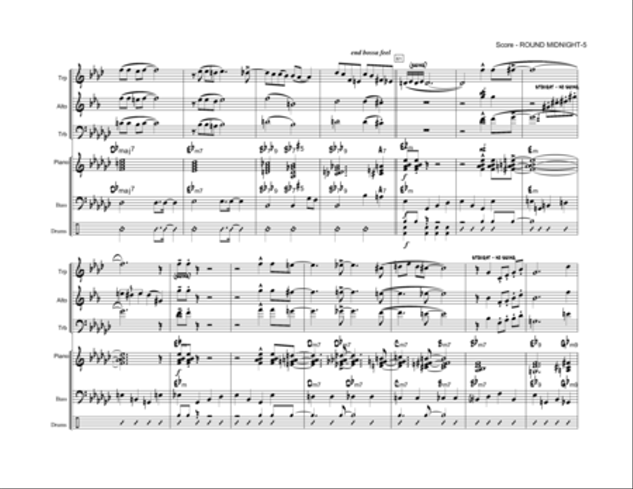 Round Midnight Small Ensemble scores gallery preview page 6
