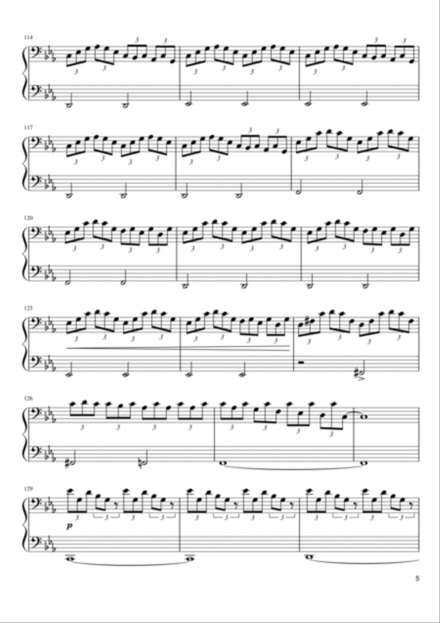 Light Of The Seven Piano Solo scores gallery preview page 5