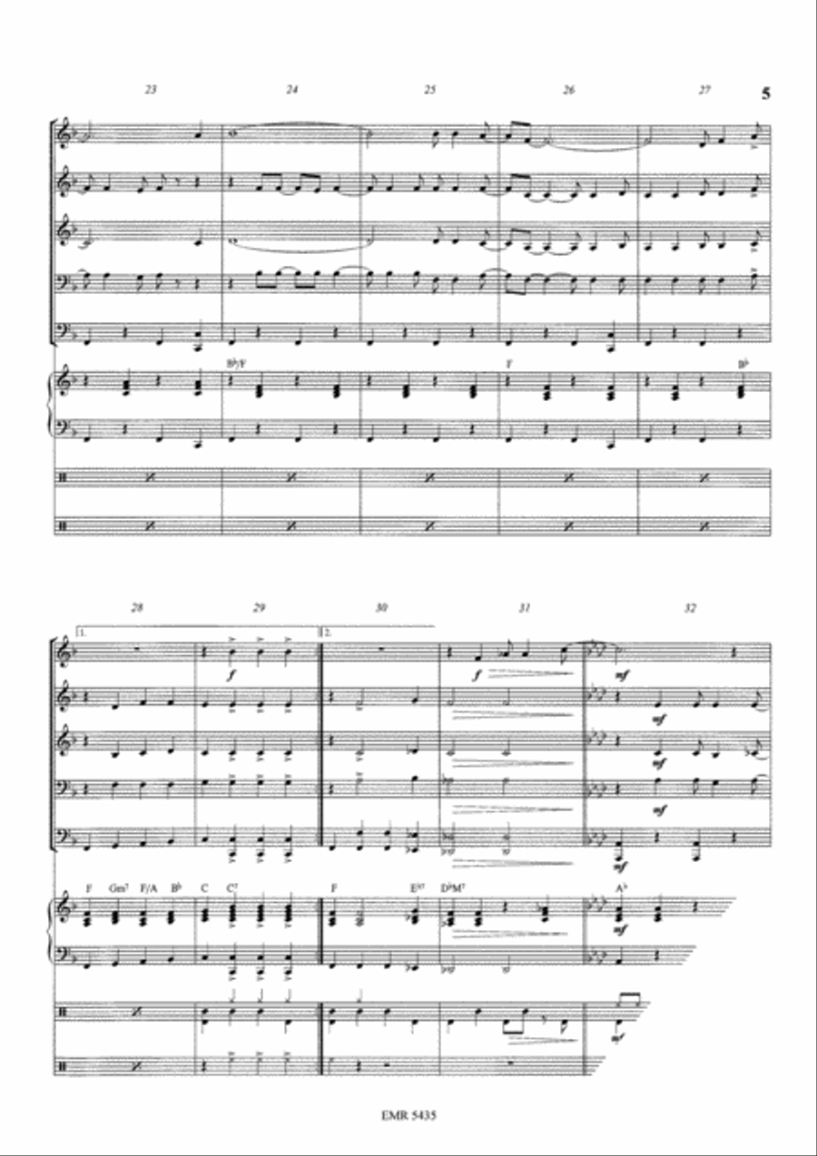 Oh Happy Day Concert Band scores gallery preview page 6
