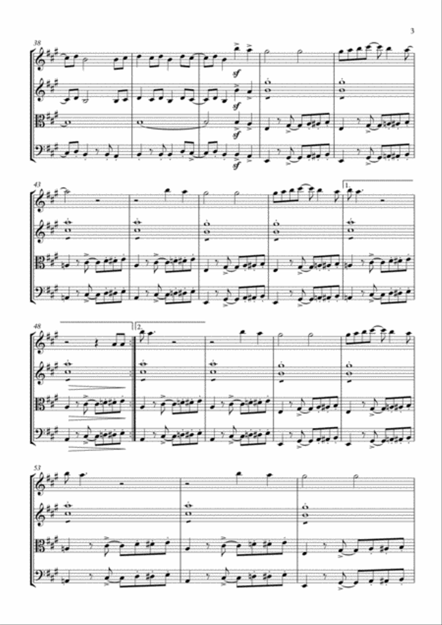 Ring, Ring String Quartet scores gallery preview page 4