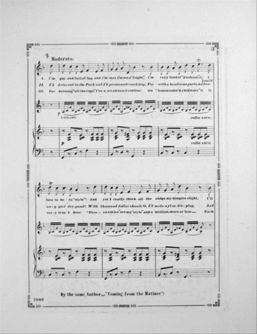 If Dad Were Only Rich! Humorous Song Voice scores gallery preview page 3