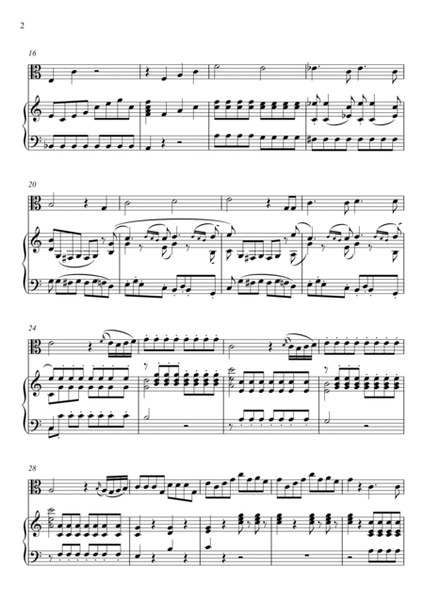 W.A Mozart - Der Hölle Rache kocht in meinem Herzen (Die Zauberflöte) Viola Solo image number null