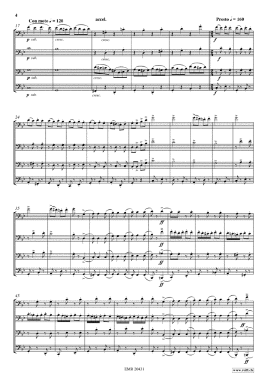 Russian Impressions Trombone Quartet scores gallery preview page 4