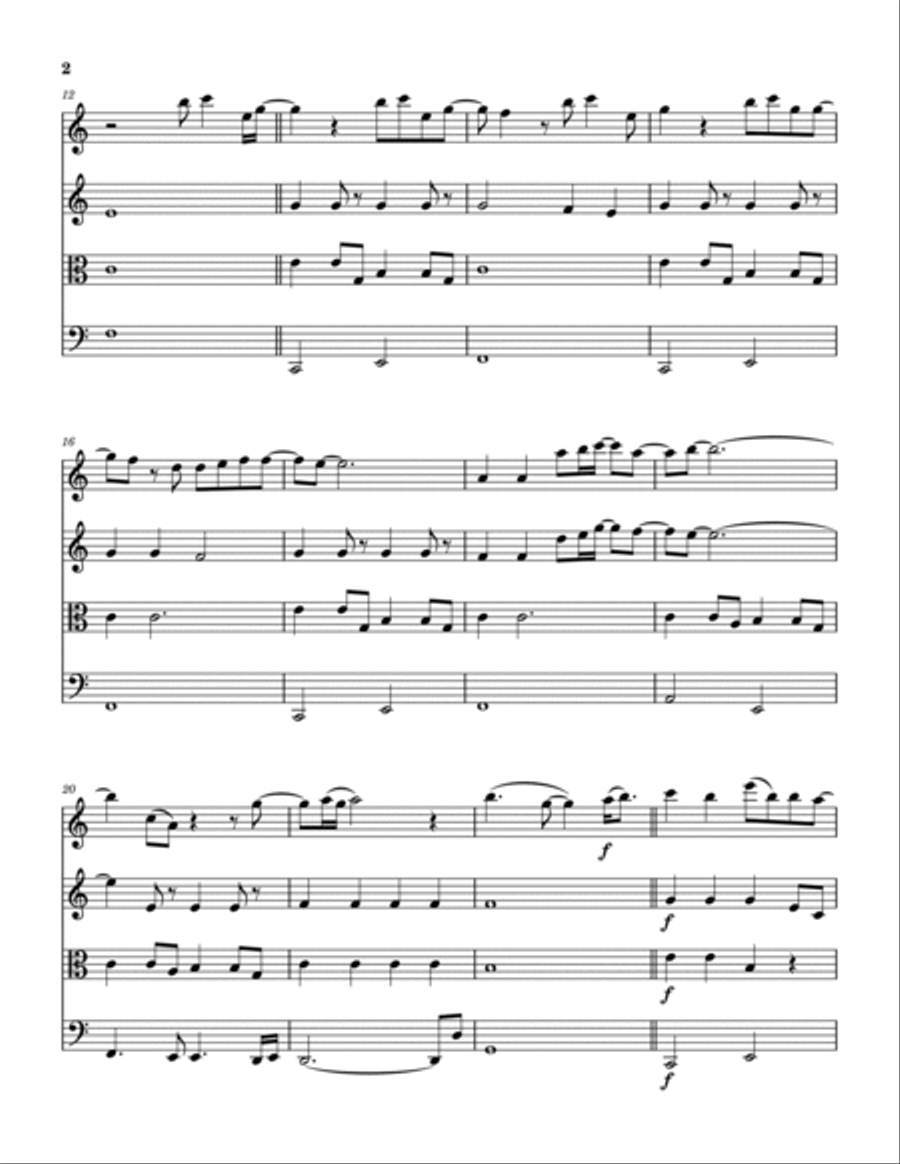 What Was I Made For? String Quartet scores gallery preview page 3