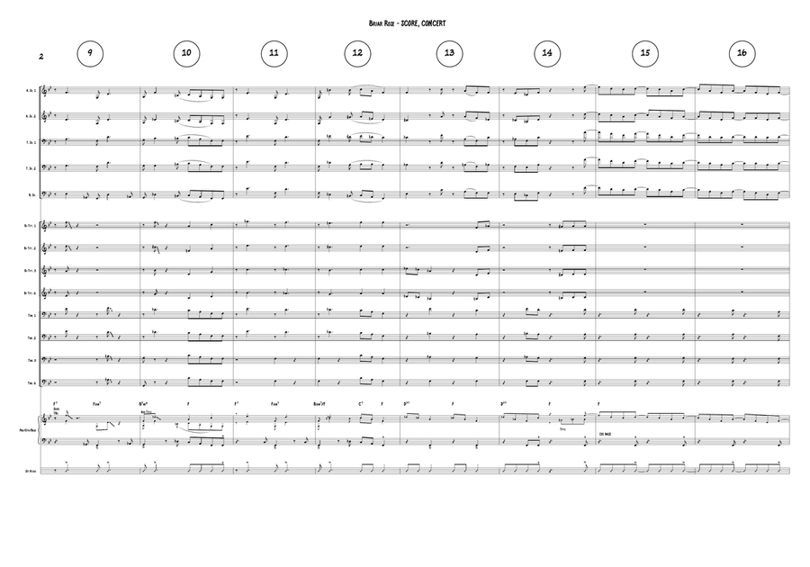 Briar Rose (for Jazz Big Band) Jazz Ensemble scores gallery preview page 2